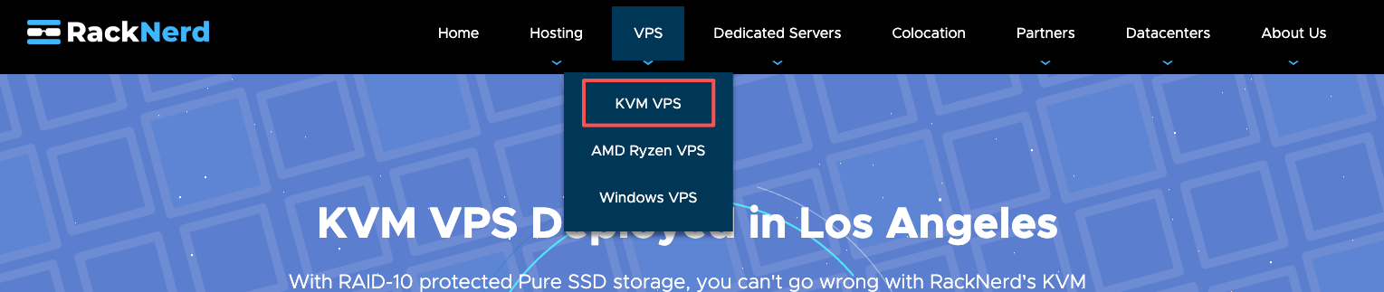 RackNerd KVM 选择